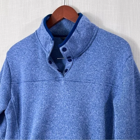 Eddie Bauer Radiator Fleece 2.0 Snap Mock Neck Pullover Jacket Blue Size L - Picture 4 of 12